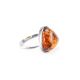 Triangle Silver Ring With Cognac Amber The Astoria, Ring Size: 11.5 / 21, image 