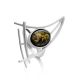 Adjustable Amber Ring In Sterling Silver The Sail, Ring Size: Adjustable, image 