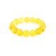 Lemon Amber Beaded Elastic Bracelet, image 