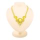Honey Amber Braided Necklace With Yellowish Glass Beads The Fable, image 