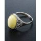 Oval Amber Ring In Sterling Silver The Carmen, Ring Size: 6 / 16.5, image , picture 2