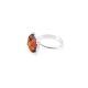 Sterling Silver Ring With Square Amber Stone The Athena, Ring Size: 6.5 / 17, image , picture 4