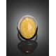 Adjustable Round Silver Ring With Honey Amber The Glow, Ring Size: Adjustable, image , picture 3