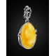 Honey Amber Pendant In Sterling Silver The Toscana, image , picture 3