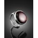 Bright Cherry Amber Ring In Sterling Silver The Glow, Ring Size: Adjustable, image , picture 2