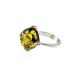 Green Amber Ring In Sterling Silver The Byzantium, Ring Size: 5 / 15.5, image , picture 3