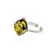 Green Amber Ring In Sterling Silver The Byzantium, Ring Size: 11.5 / 21, image , picture 3