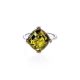 Green Amber Ring In Sterling Silver The Byzantium, Ring Size: 5.5 / 16, image , picture 2