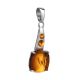 Dazzling Cognac Amber Pendant In Sterling Silver The Prussia, image , picture 4