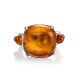 Cognac Amber Ring In Sterling Silver The Prussia, Ring Size: 13 / 22, image , picture 4