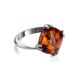 Cognac Amber Ring In Sterling Silver The Byzantium, Ring Size: 13 / 22, image , picture 4