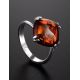 Cognac Amber Ring In Sterling Silver The Byzantium, Ring Size: 12 / 21.5, image , picture 2