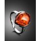 Cognac Amber Ring In Sterling Silver The Cat's Eye, Ring Size: 11.5 / 21, image , picture 2