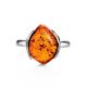 Cognac Amber Ring In Sterling Silver The Cat's Eye, Ring Size: 5 / 15.5, image , picture 4