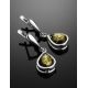 Green Amber Earrings In Sterling Silver The Fiori, image , picture 2