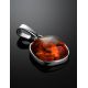 Cognac Amber Pendant In Sterling Silver The Copenhagen, image , picture 2