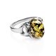 Green Amber Ring In Sterling Silver The Prussia, Ring Size: 6 / 16.5, image , picture 4