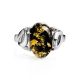 Green Amber Ring In Sterling Silver The Prussia, Ring Size: 11.5 / 21, image , picture 5
