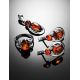 Cognac Amber Ring In Sterling Silver The Prussia, Ring Size: 11.5 / 21, image , picture 6
