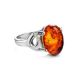 Cognac Amber Ring In Sterling Silver The Prussia, Ring Size: 11.5 / 21, image , picture 3