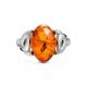 Cognac Amber Ring In Sterling Silver The Prussia, Ring Size: 6.5 / 17, image , picture 4