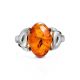 Cognac Amber Ring In Sterling Silver The Prussia, Ring Size: 11.5 / 21, image , picture 4