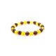 Multicolor Amber Beaded Elastic Bracelet, image 