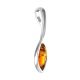 Delicate Cognac Amber Pendant In Sterling Silver The Adagio, image , picture 2