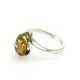 Sterling Silver Ring With Green Amber The Twinkle, Ring Size: 10 / 20, image , picture 3