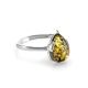 Sterling Silver Ring With Green Amber The Twinkle, Ring Size: 13 / 22, image 
