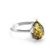 Sterling Silver Ring With Green Amber The Twinkle, Ring Size: 11.5 / 21, image 