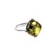Green Amber Ring In Sterling Silver The Byzantium, Ring Size: 11.5 / 21, image 