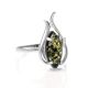 Floral Amber Ring In Sterling Silver The Tulip, Ring Size: 6 / 16.5, image 