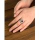 Sun Shaped Amber Ring In Sterling Silver The Helios, Ring Size: 4 / 15, image , picture 3