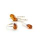 Drop Cut Amber Ring In Sterling Silver The Twinkle, Ring Size: 7 / 17.5, image , picture 4