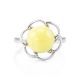 Luminous Amber Ring In Sterling Silver The Daisy, Ring Size: 5 / 15.5, image , picture 2