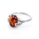 Delicate Sterling Silver Ring With Oval Cut Amber The Crocus, Ring Size: 9.5 / 19.5, image , picture 5