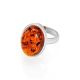 Кольцо из серебра 925 пробы и натурального искрящегося янтаря 18, Ring Size: 8 / 18, image , picture 3