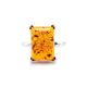 Silver Ring With Cognac Amber Stone The Rectangle​, Ring Size: 13 / 22, image , picture 2