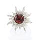 Sun Shaped Amber Ring In Sterling Silver The Helios, Ring Size: 9.5 / 19.5, image , picture 4