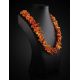 Raw Cut Cognac Amber Beaded Necklace, image , picture 2