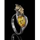 Lemon Amber Ring In Sterling Silver The Bee, Ring Size: 10 / 20, image , picture 2