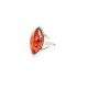 Cognac Amber Ring In Streling Silver The Petal, Ring Size: 13 / 22, image , picture 3