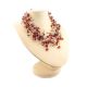 Cherry Amber Necklace With Glass Beads The Fable, image , picture 3