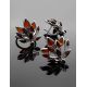 Floral Amber Ring In Sterling Silver The Dahlia, Ring Size: 8.5 / 18.5, image , picture 6
