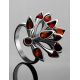Floral Amber Ring In Sterling Silver The Dahlia, Ring Size: 8.5 / 18.5, image , picture 2