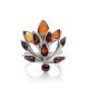 Floral Amber Ring In Sterling Silver The Dahlia, Ring Size: 8.5 / 18.5, image , picture 5