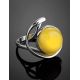 Elegant Amber Ring In Sterling Silver The  Phoenix, Ring Size: 6 / 16.5, image , picture 2