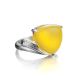 Honey Amber Ring In Sterling Silver The Acapulco, Ring Size: 11.5 / 21, image , picture 3