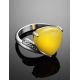Honey Amber Ring In Sterling Silver The Acapulco, Ring Size: 11.5 / 21, image , picture 2